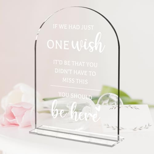 Wedding Sign Decor, You Should Be Here Sign, 5x7 Inch Arch Acrylic, Wedding Sign for Reception & Event, Bridal, alternate