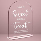 Wedding Signs Decor, Love is Sweet Sign for Dessert Table, Wedding Supplies 5x7 Inch, Wedding Signs for Ceremony