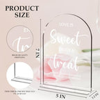 Wedding Signs Decor, Love is Sweet Sign for Dessert Table, Wedding Supplies 5x7 Inch, Wedding Signs for Ceremony, alternate