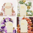 Wedding Stretchy Arch Backdrop Cover, Beige, 7.2FT in Beige, alternate view 7