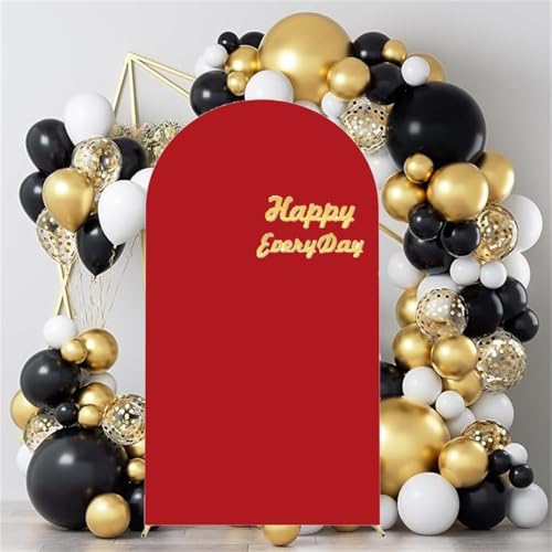 Wedding Stretchy Arch Backdrop Cover, Red, 7.2FT in Red, alternate view 2