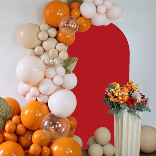 Wedding Stretchy Arch Backdrop Cover, Red, 7.2FT in Red, alternate view 7
