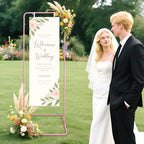 Wedding Welcome Sign Easel Metal Poster Holder Vendor Display Stand, alternate view 2