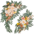 Wedding Welcome Signs Floral(Pack of 2), Wedding Arch Flowers for Wedding Decorations and Reception Backdrop
