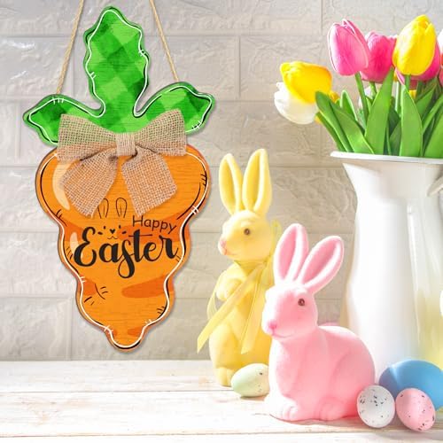 Welcome Door Sign, Wooden, for Front Door, Easter Carrot, alternate view 6