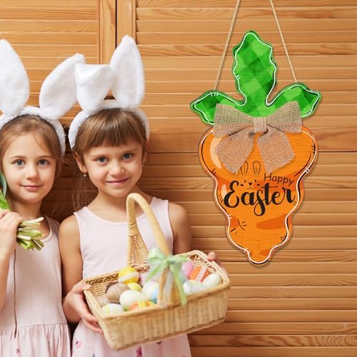 Welcome Door Sign, Wooden, for Front Door, Easter Carrot, alternate view 7