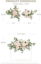 Welcome Sign Flowers, Wedding Floral Swag, Blush Cream, alternate view 2