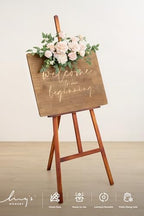 Welcome Sign Flowers, Wedding Floral Swag, Blush Cream, alternate view 4