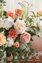 Welcome Sign Flowers, Wedding Floral Swag, Blush Garden Pink, alternate view 4