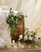 Welcome Sign Flowers, Wedding Floral Swag, Greenery, alternate view 6