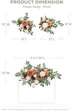 Welcome Sign Flowers, Wedding Floral Swag, Sunset Terracotta, alternate view 2