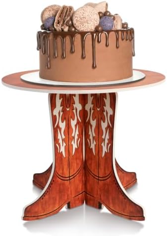 Western Cowboy Boot Cake Stand, Cowboy Theme Birthday Party Decorations Cupcake Holder Cake Stand for Wild West