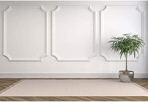 Western White Wall Photography Backdrop, 7x5ft Indoor Wall Decorations Yoga Carpet Photo Background Interior, alternate view