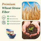 Wheat Straw Bowls 10 OZ Small Serving Bowls Unbreakable Dessert Bowls for Kitchen, Camping, RV, Party, alternate view 3
