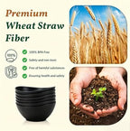 Wheat Straw Bowls Set of 6, 60 OZ Salad Bowl Large Capacity for Soup, Popcorn - Unbreakable Serving Bowl, alternate view 3
