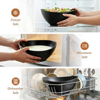 Wheat Straw Bowls Set of 6, 60 OZ Salad Bowl Large Capacity for Soup, Popcorn - Unbreakable Serving Bowl, alternate view 5