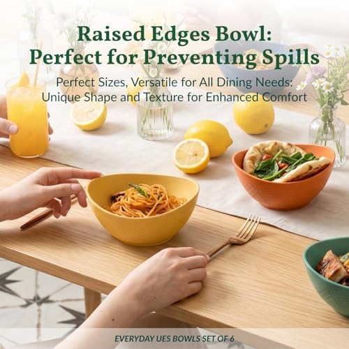 Wheat Straw Bowls Unbreakable Cereal Bowls 26 OZ Serving Bowls for Snack, Dessert, Dinner, Soup, Rice Microwave, alternate