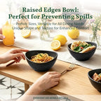 Wheat Straw Serving Bowls Unbreakable Oval Bowls Set of 6 Soup Bowls Microwave Safe Cereal Bowls for Kitchen, alternate view