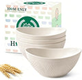 Wheat Straw Serving Bowls Unbreakable Serving Bowls for Kitchen, Camping, Party, RV, Microwave and Dishwasher