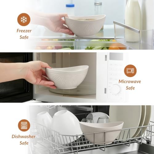 Wheat Straw Serving Bowls Unbreakable Serving Bowls for Kitchen, Camping, Party, RV, Microwave and Dishwasher, alternate view