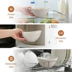 Wheat Straw Serving Bowls Unbreakable Serving Bowls for Kitchen, Camping, Party, RV, Microwave and Dishwasher, alternate view