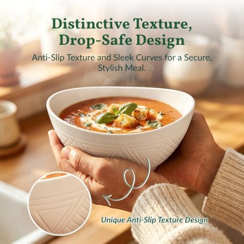 Wheat Straw Serving Bowls Unbreakable Serving Bowls for Kitchen, Camping, Party, RV, Microwave and Dishwasher, alternate view