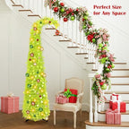 Whimsical Christmas Tree with Ball String Lights for Christmas Decorations in Green, alternate view 5