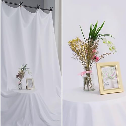 White 10 x 20 Ft Large Screen Backdrop for Photography, Pure White Non-Reflective Fabric Wrinkle Free Photo, alternate view 2