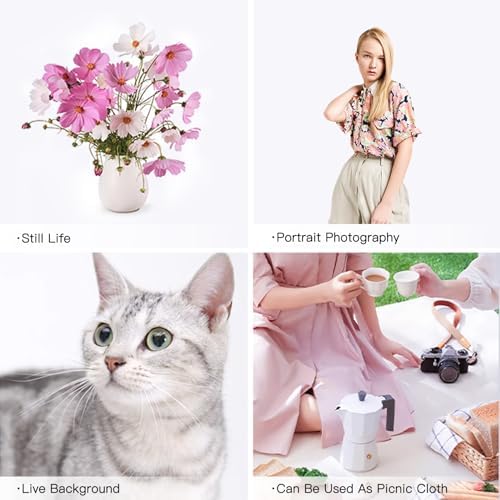 White 10 x 20 Ft Large Screen Backdrop for Photography, Pure White Non-Reflective Fabric Wrinkle Free Photo, alternate view 3