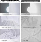 White 10 x 20 Ft Large Screen Backdrop for Photography, Pure White Non-Reflective Fabric Wrinkle Free Photo, alternate view 6