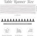 White 10FT Cheesecloth Table Runner Boho Gauze Fabric Table Runner Rustic Sheer Runner for Wedding Bridal Baby, alternate