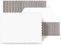 White 14 x 10 Inch Wave Cake Boards 15-Packs Rectangle Base Food-Grade Cardboard Wave Cake Plate(Thinner But