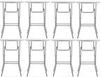 White 32" Round 43" Bar Height Granite Folding Commercial Portable Banquet Card Plastic Coffee Dining Table for