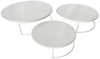 White 3Pcs Half-Circle Nesting Metal Cake Stand Set 8/10/12Inch Tray in White, alternate view 7