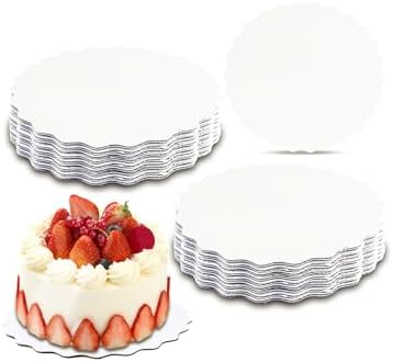 White 6 Inch Wave Cake Boards Round 160-Packs Circles Rounds Base Cake Plate(Thinner But Stronger) in 6 inch /, alternate