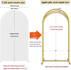 White 7.2FT Arch Cover, Wedding Arch Backdrop Cover in 7.2FT in White, alternate view 3