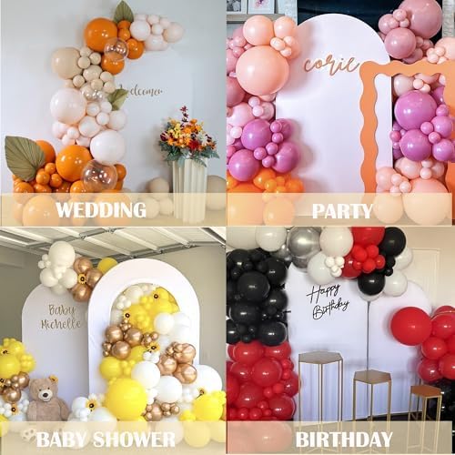 White 7.2FT Arch Cover, Wedding Arch Backdrop Cover in 7.2FT in White, alternate view 5