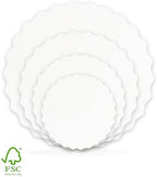White 8 Inch Wave Cake Boards Round 160-Packs Circles Rounds Base Cake Plate(Thinner But Stronger) in 8 inch /, alternate