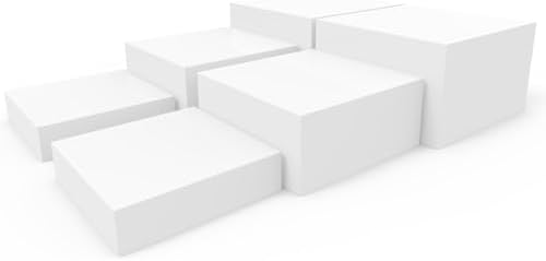 White Acrylic Cube for Buffet Table, Display Stand Shelf for Catering Dessert Collectibles Jewelry Figures Show