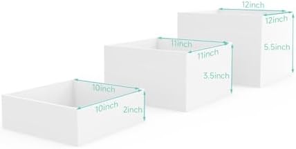 White Acrylic Cube for Buffet Table, Display Stand Shelf for Catering Dessert Collectibles Jewelry Figures Show, alternate
