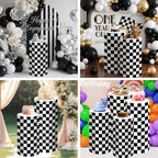 White and Black Checkered Cylinder Pedestal Stand Cover 1 Pcs, alternate view 7
