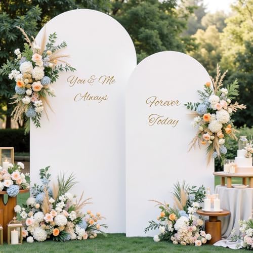 White Arch Backdrop Cover, Set 6FT & 7.2FT Wedding Arch Covers in 6FT, 7.2FT in White