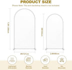 White Arch Backdrop Cover, Set 6FT & 7.2FT Wedding Arch Covers in 6FT, 7.2FT in White, alternate view 2