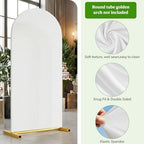White Arch Covers Set of 3-7.2FT 6.6FT 6FT, Spandex Opaque, alternate view 3