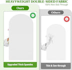 White Arch Covers Set of 3-7.2FT 6.6FT 6FT, Spandex Opaque, alternate view 4