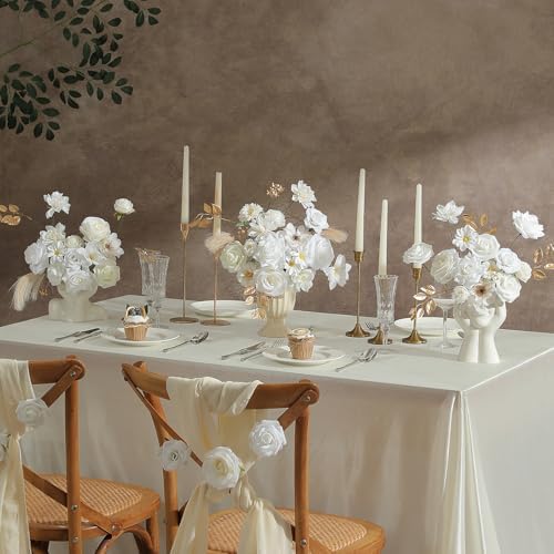 White Artificial Flowers Combo Box Set for Wedding Bouquets Home Decor in White, alternate view 2