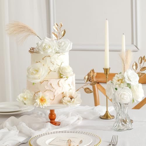 White Artificial Flowers Combo Box Set for Wedding Bouquets Home Decor in White, alternate view 3