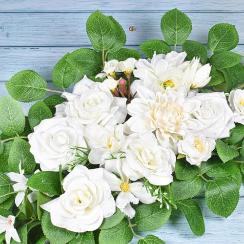 White Artificial Flowers for Wedding Arch Set of 2, alternate view 2