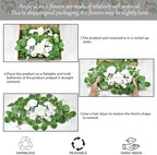 White Artificial Flowers for Wedding Arch Set of 2, alternate view 6