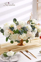 White Artificial Flowers, Silk Rose Flowers for Wedding Decor in A Secret Garden, alternate view 5
